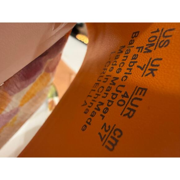 Franco Sarto Floral Block Heel Slide Sandals Orange Multicolor Size 10M - Picture 7 of 7